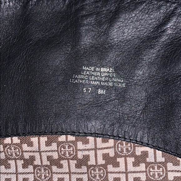 TORY BURCH Black Knee High Leather Boots 8 M - Picture 8 of 8